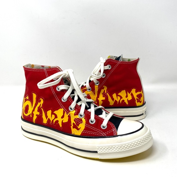 Converse Chuck 70 Golf Red Orange Canvas Shoes Skate Women Custom A04325C-WBRBW - Picture 5 of 11